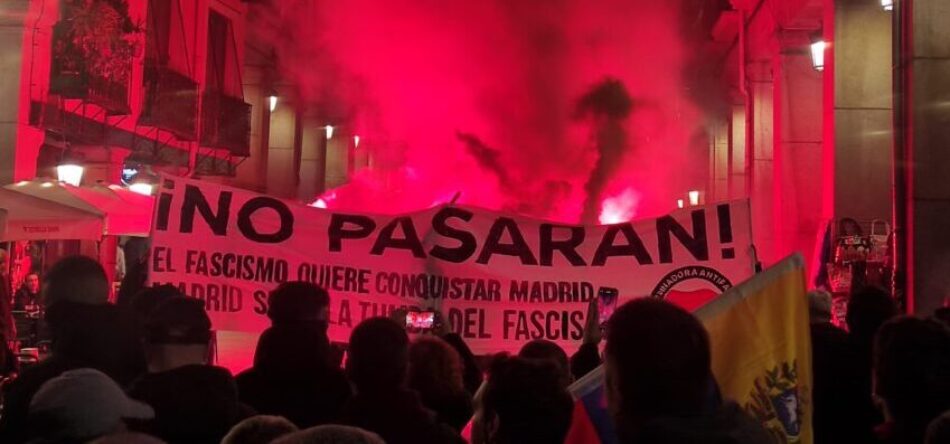 Un año más, la manifestación antifascista recorrió las calles de Madrid, bajo el lema «Ante el avance del fascismo y la ofensiva imperialista: Unidad antifascista»