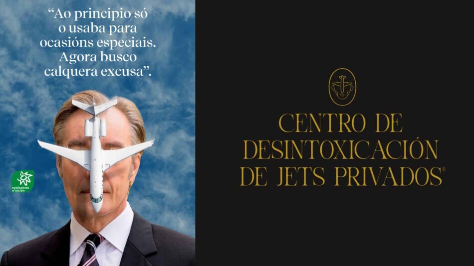 Ecologistas en Acción pone en marcha un centro de desintoxicación para la adicción a los jets privados
