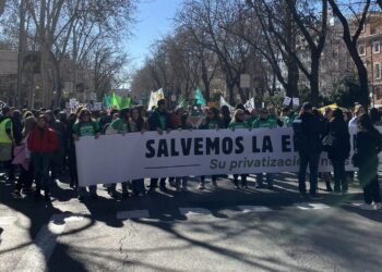 Sindicatos y colectivos recorren las calles de Madrid en defensa de la Educación Pública