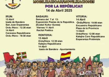 Convocatorias del Día de la República en Euskadi. 14 de abril 2025. ¿Dónde celebrar?
