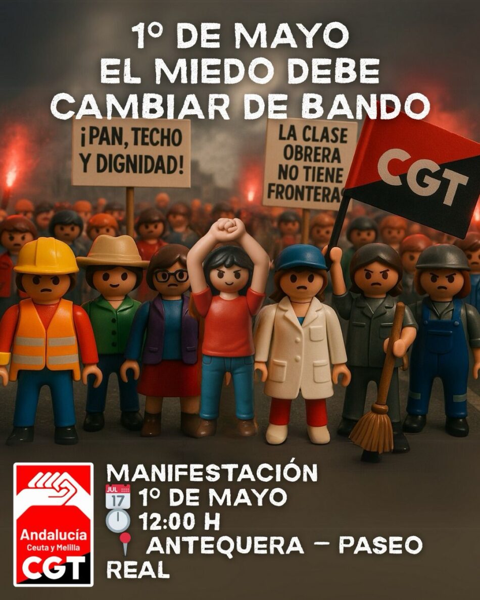 Antequera acogerá la manifestación de CGT Málaga del 1 de mayo de este año