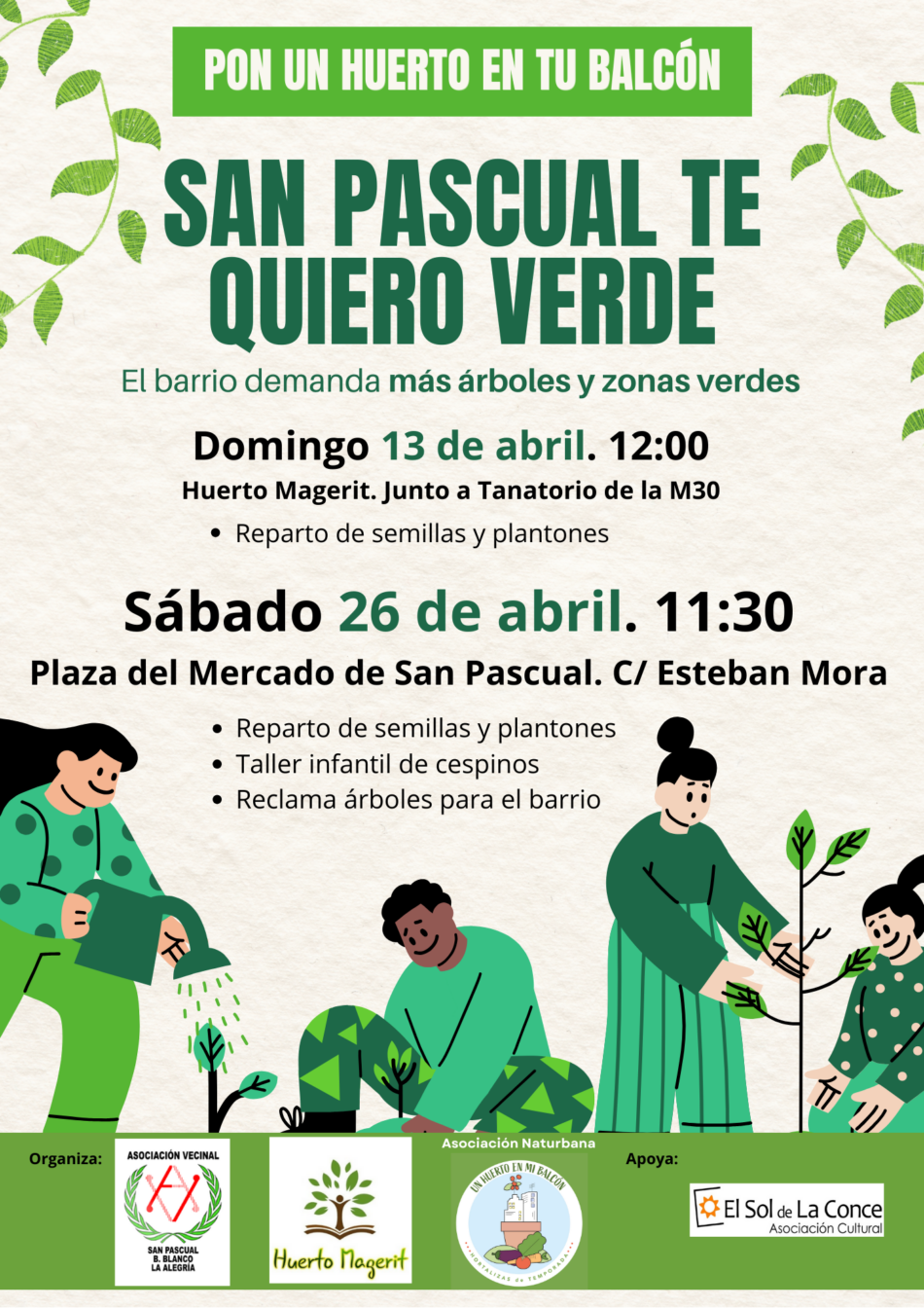 Uno de los barrios más áridos de Madrid demanda más árboles y zonas verdes