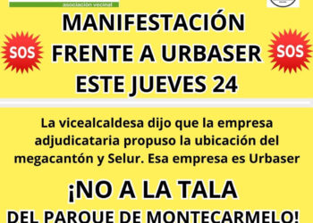 La vecindad de Montecarmelo lleva hoy su protesta contra el cantón a la sede de Urbaser
