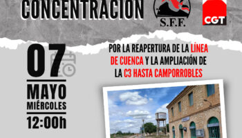 Concentración por un servicio ferroviario digno, a la medida de las necesidades de la ciudadanía: Estació del Nord de València, 7 de mayo