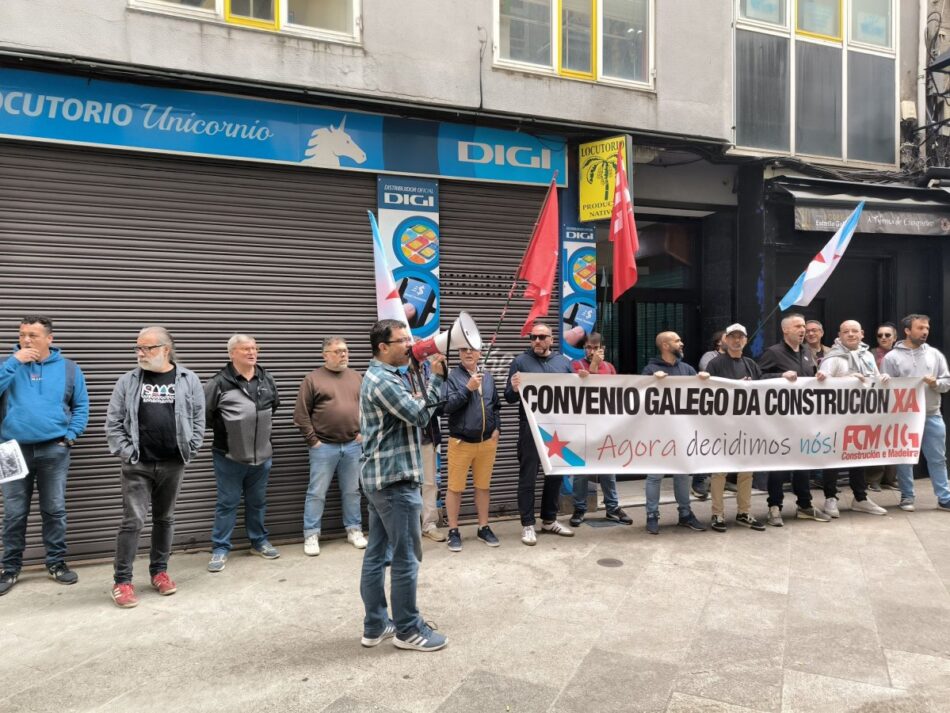 A FCM-CIG continúa coa campaña de mobilizacións en demanda dun convenio galego da construción
