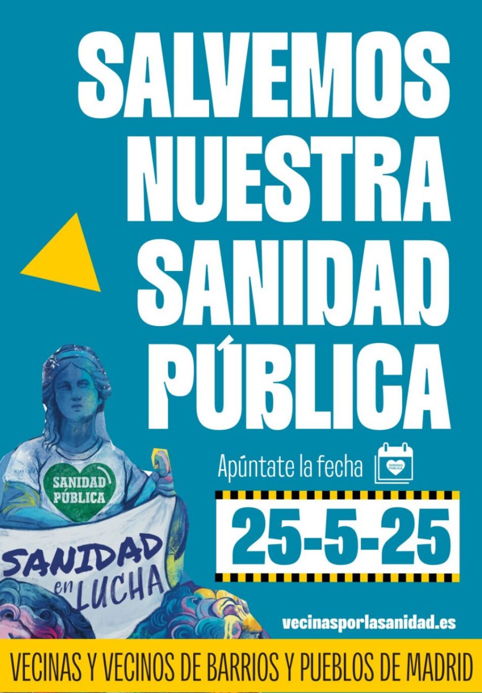 Manifestación por la sanidad pública, el próximo 25 de mayo en Madrid