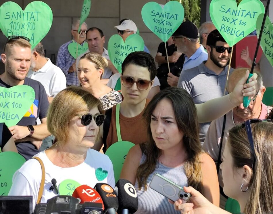 Plataforma del Vinalopó lamenta la reversión a la gestión pública del Departamento de Salud de Elx-Crevillent: «La sanidad pública ha muerto»