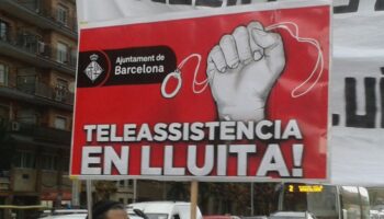 Concentració Teleassistència Barcelona en lluita per les seves condicions de feina: 21 maig