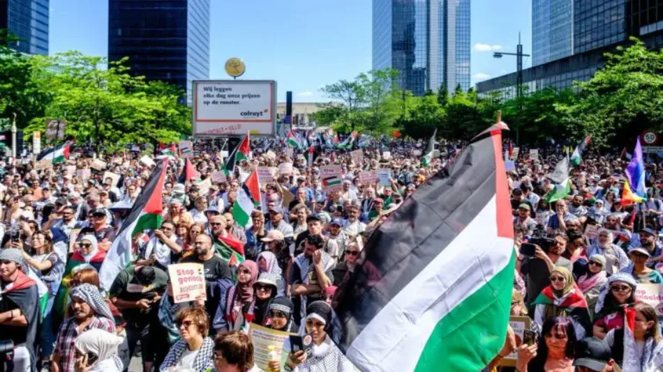 Miles de personas en Bruselas exigieron cese del genocidio israelí en Gaza