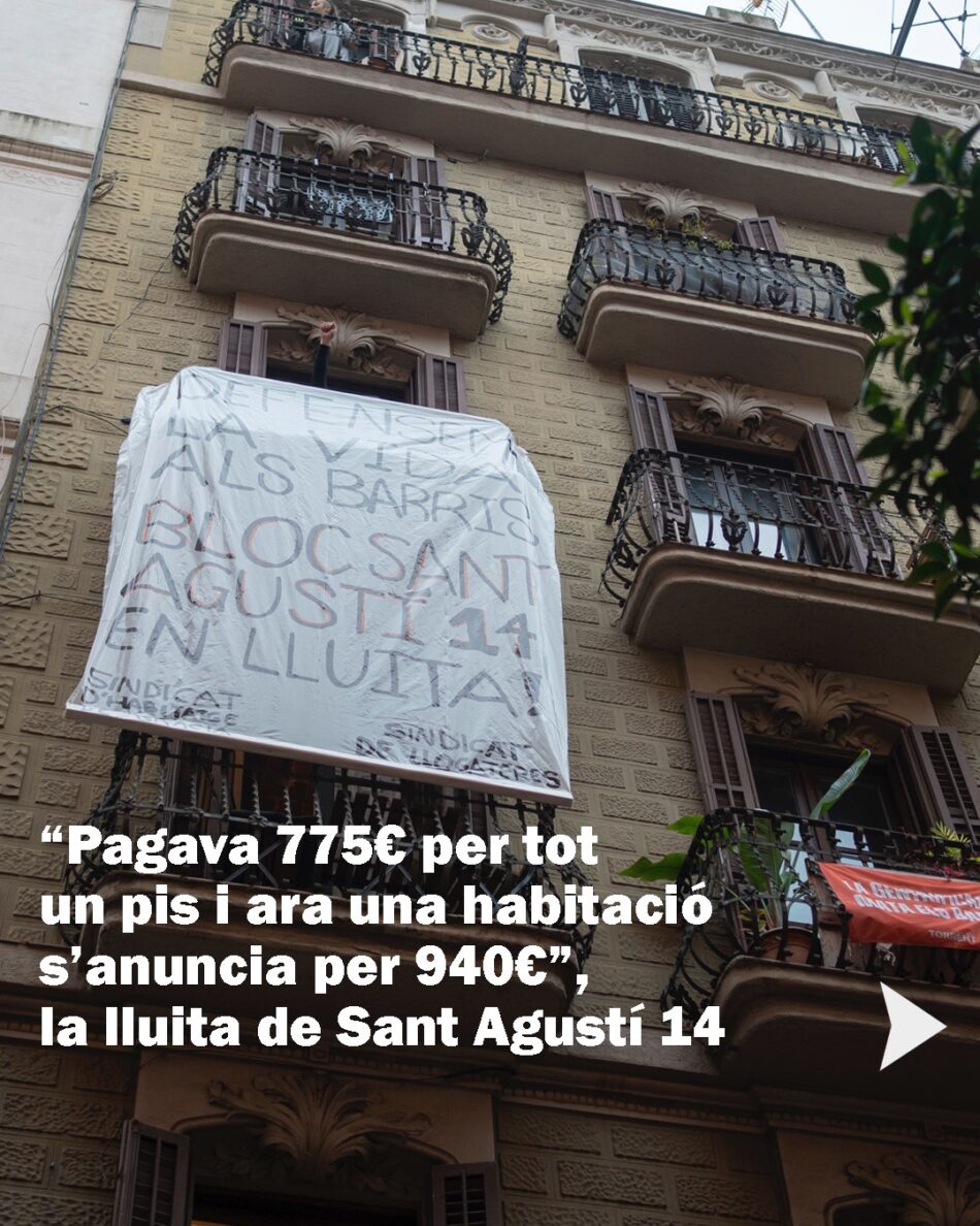 «Collboni no hace nada para aplicar el 30%: multa de solo 500€ convertir ilegalmente los pisos de San Agustí 14 en colivings, y saltarse la reserva de vivienda protegida»