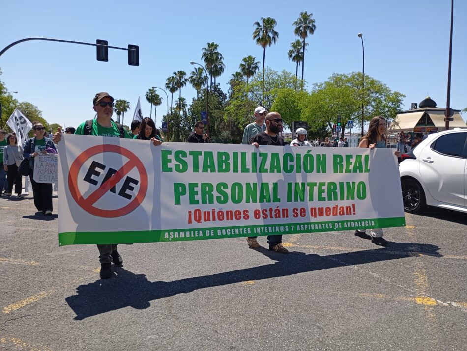Asamblea de Interin@s y Aspirantes de educación de Andalucía realizarán nueva acción sorpresa en Granada el martes 27 de mayo