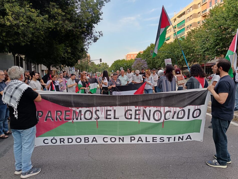 Concentración contra la criminalización de la protesta: Cuatro activistas multados por denunciar el genocidio de Israel contra Gaza en Córdoba