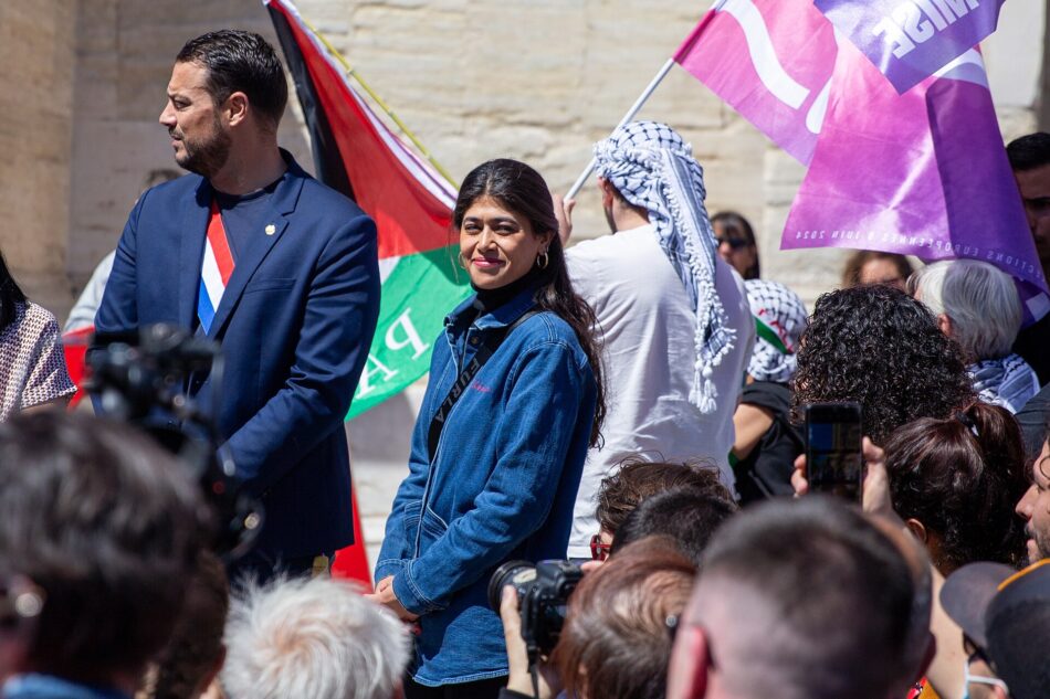 La eurodiputada francesa Rima Hassan y Greta Thunberg embarcarán en una flotilla rumbo a Gaza