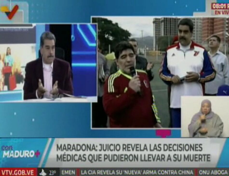 Nicolás Maduro: «Maradona fue símbolo de rebeldía silenciado por la extrema derecha Argentina»