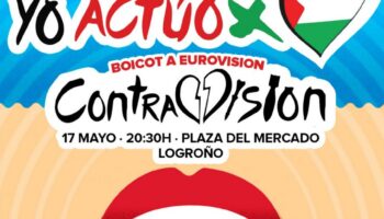 Contravisión 17M: Boikot a Eurovisión en la Plaza del Mercado de Logroño