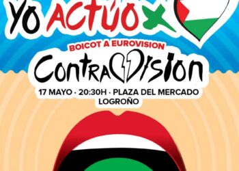 Contravisión 17M: Boikot a Eurovisión en la Plaza del Mercado de Logroño