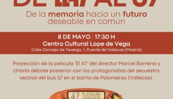 Encuentro en Vallecas de protagonistas de «El 47» y el 57, autobuses que fueron secuestrados por el movimiento vecinal