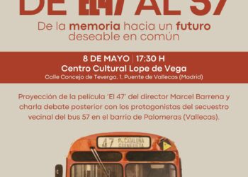 Encuentro en Vallecas de protagonistas de «El 47» y el 57, autobuses que fueron secuestrados por el movimiento vecinal