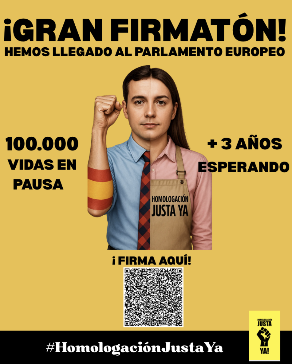 El movimiento Homologación Justa Ya (HJY) lleva su denuncia al Parlamento Europeo