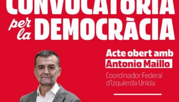Convovatòria per la democràcia en Barcelona amb Antonio Maillo 