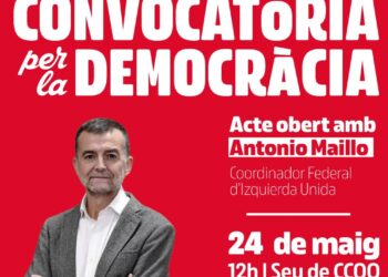 Convovatòria per la democràcia en Barcelona amb Antonio Maillo 