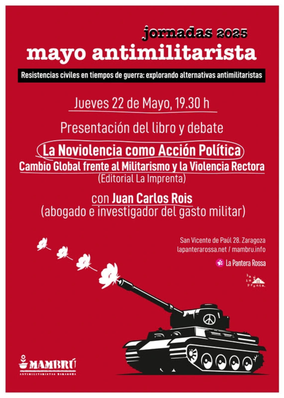 Jornadas «mayo antimilitarista» 2025. Resistencias civiles en tiempos de guerra: explorando alternativas antimilitaristas