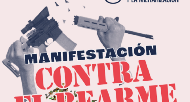 Manifestación contra el rearme y la militarización, el 7 de junio en Madrid