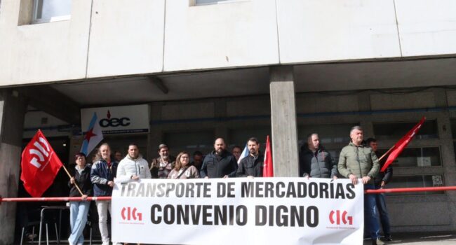 As centrais sindicais avanzan mobilizacións no transporte de mercadorías por estrada da Coruña ante o inmobilismo patronal