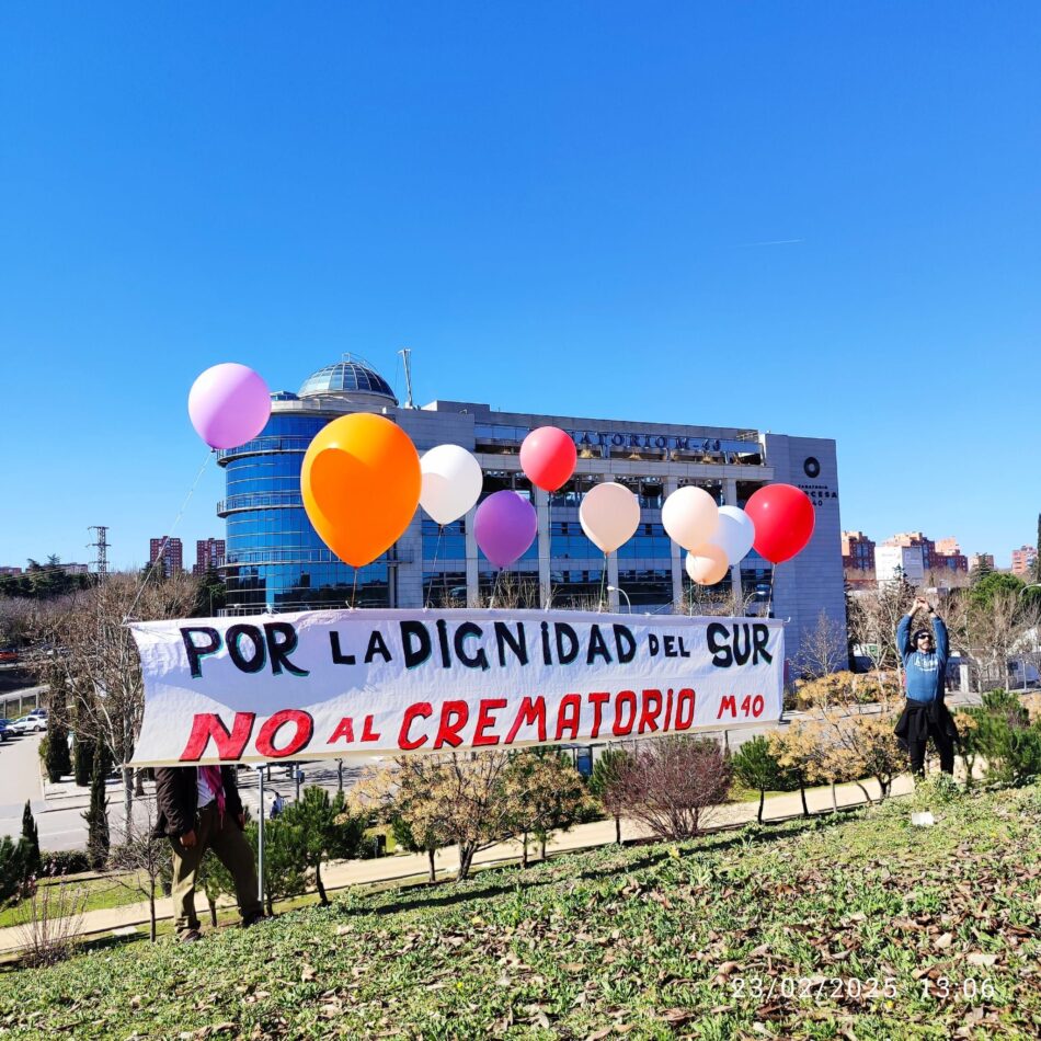 La instalación de una chimenea en el Tanatorio de la M40 causa alarma vecinal por la posible apertura del crematorio de Parcesa