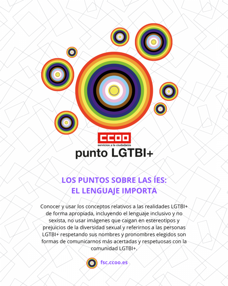 FSC-CCOO se declara punto de encuentro de la diversidad con motivo del Orgullo LGTBI+ 2025