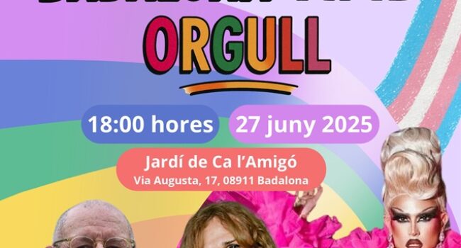 Badalona En Comú celebrarà l’Orgull LGTBIQ+ amb una jornada festiva i reivindicativa divendres vinent als jardins de Ca l’Amigó
