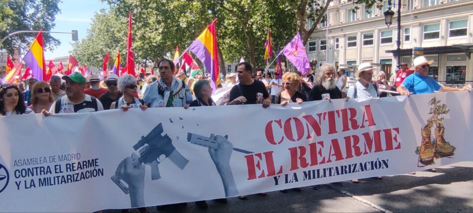 La Coordinadora 25S, sobre la manifestación en Madrid contra el rearme y la militarización