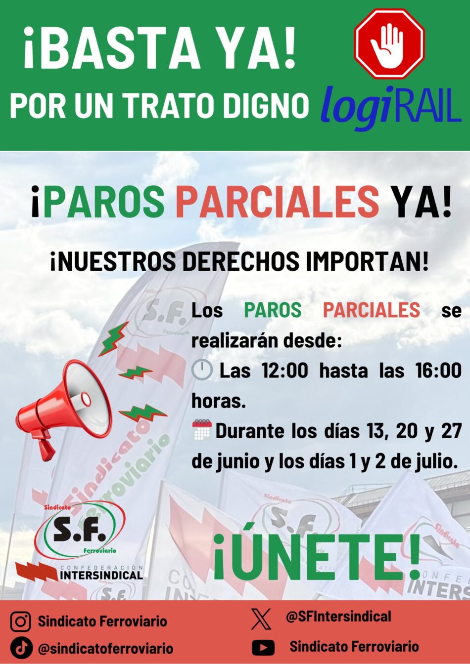Huelgas y concentraciones en Logirail, la segunda mayor sociedad del grupo RENFE