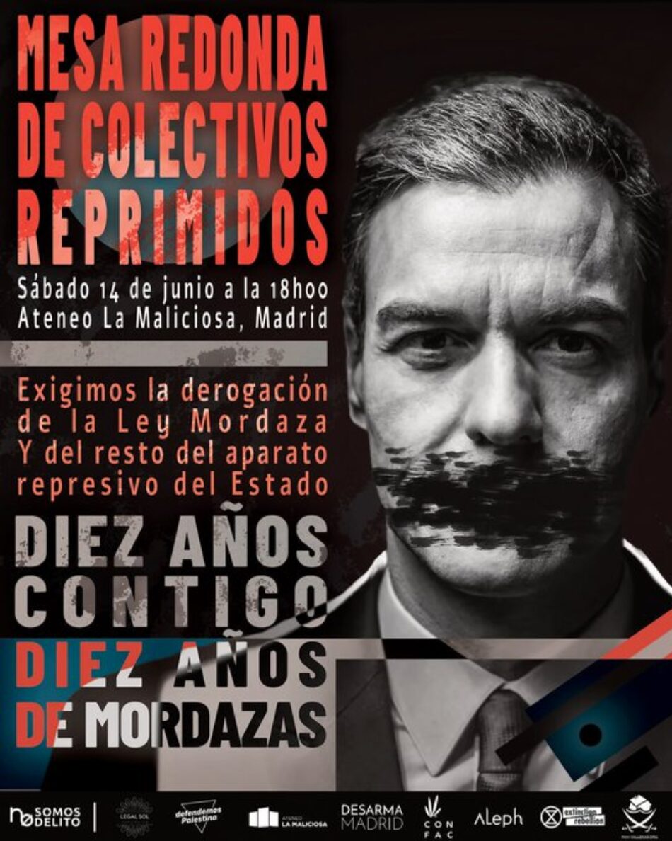 Diez años de Ley Mordaza: Acto de denuncia el 14 de junio y recursos para medios de cara al aniversario del 1 de julio