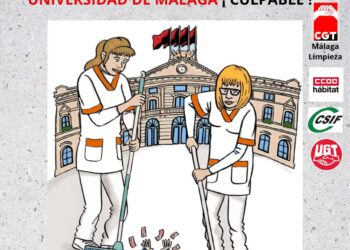 El servicio de limpieza de la Universidad de Málaga se manifiesta nuevamente tras los intentos de la Subdelegación del Gobierno de prohibir las movilizaciones