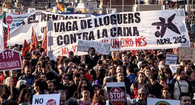 El Sindicat de Llogateres de Catalunya presentará mañana 4 de junio el nuevo manifiesto en defensa de la vivienda pública y en apoyo a las inquilinas en lucha contra La Caixa