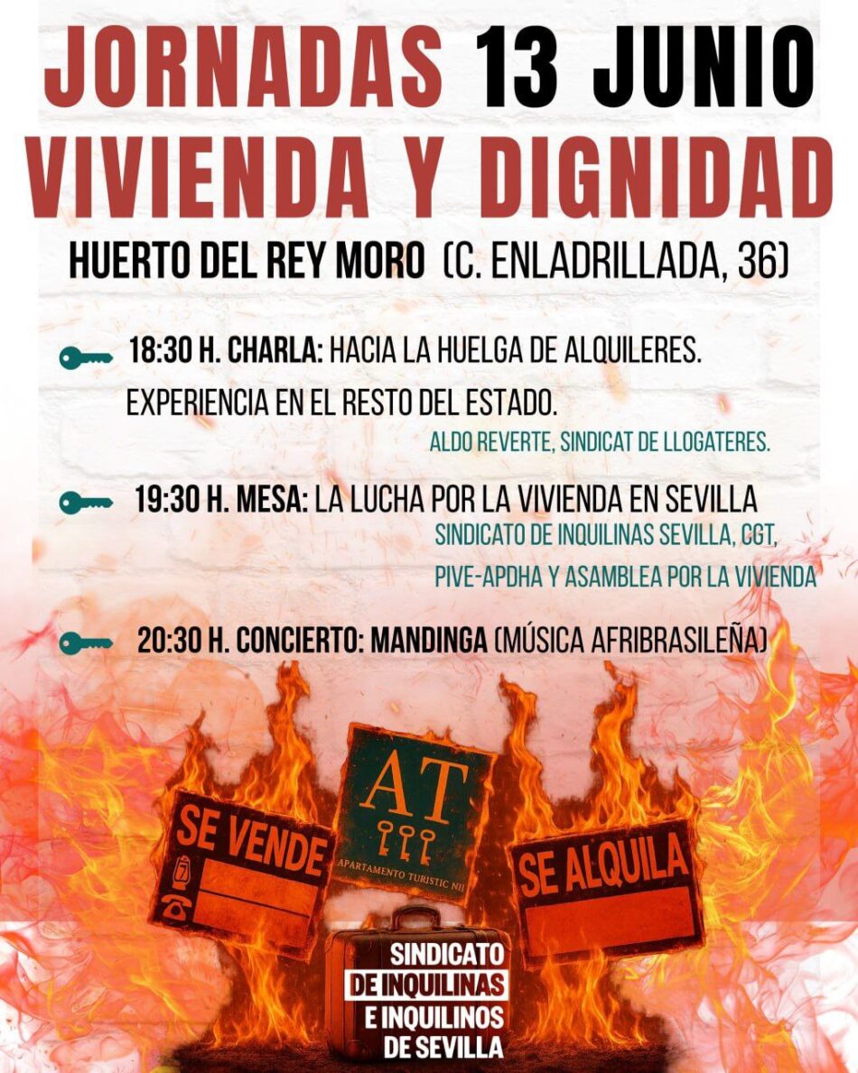 El Sindicato de Inquilinas e Inquilinos de Sevilla celebra unas jornadas para abordar los problemas de vivienda en la ciudad