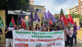 CCOO, UGT y CSIF denuncian que el crecimiento de la sanidad privada es a costa de su personal