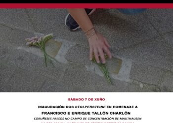 Acto de reconocimiento de Enrique Tallón Charlón, y republicanos coruñeses deportados a Mauthausen