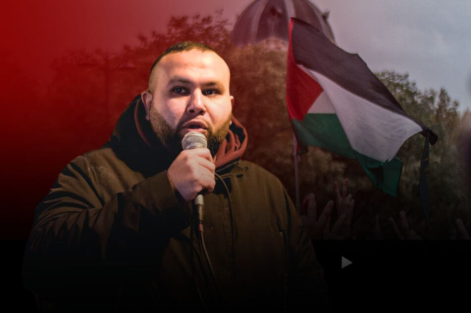 Annase Kazib, sindicalista francés acusado de “apología de terrorismo” por su apoyo al pueblo palestino, recibirá el apoyo de Comuns, CUP y ERC en el Parlament de Calalunya