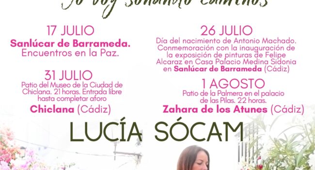 Lucía Sócam canta a Machado en el 150 aniversario de su natalicio en su gira de verano por Cádiz