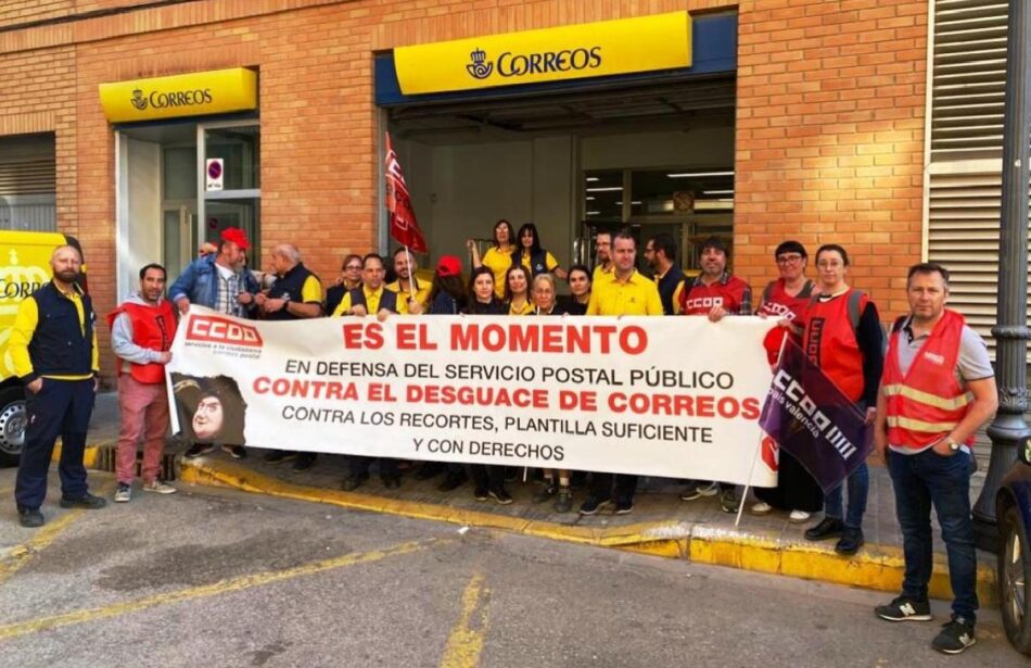CCOO denuncia las condiciones laborales en Correos por la falta de contratación estival en Valencia