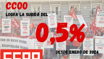 CCOO logra la subida salarial del 0,5% para las/os trabajadoras/es públicas/os desde enero de 2024