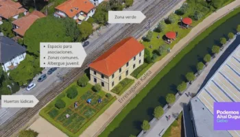 Elkarrekin Podemos propone la creación un nuevo espacio social en el solar de Errekagane en Romo