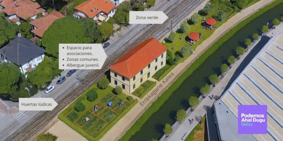 Elkarrekin Podemos propone la creación un nuevo espacio social en el solar de Errekagane en Romo