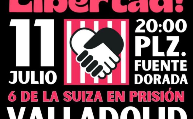 El Partido Comunista de España en Castilla y León exige la libertad inmediata para «Las Seis de la Suiza» y denuncia la criminalización de la lucha sindical