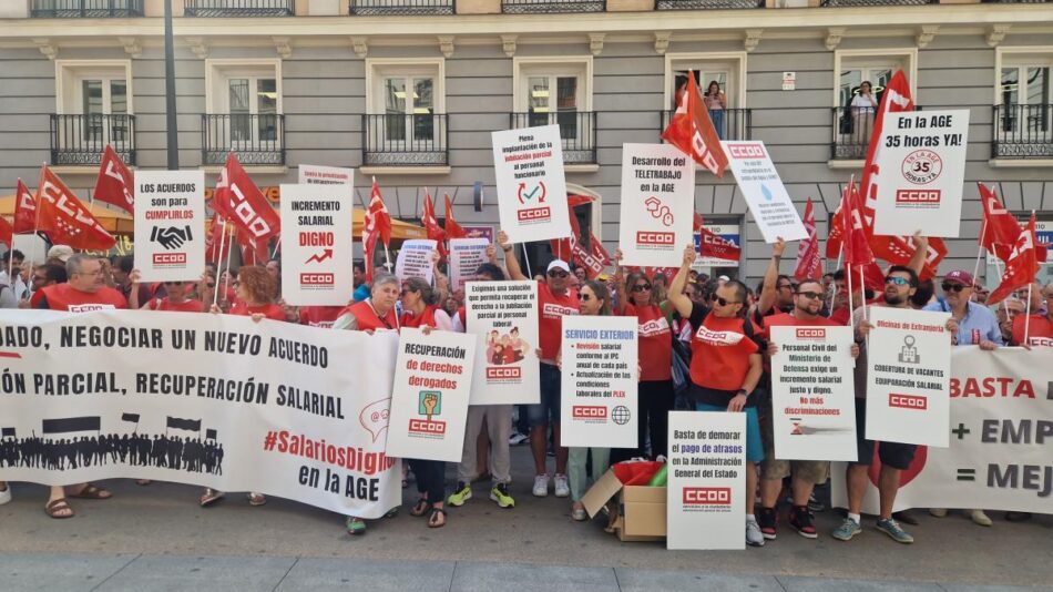 CCOO logra la subida salarial del 0,5% para las/os trabajadoras/es públicas/os de la Administración General del Estado desde enero de 2024