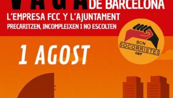 Socorristas de Barcelona en huelga indefinida frente a un servicio precarizado