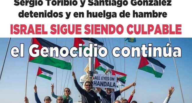 Amistad con Palestina y Acampada por Palestina La Rioja convocan una concentración el 29 de julio para exigir la puesta en libertad de la tripulación del Handala