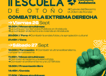 Adelante Andalucía presenta el programa y las inscripciones para su II Edición de Escuela de Otoño que abordará la temática de combatir la extrema derecha